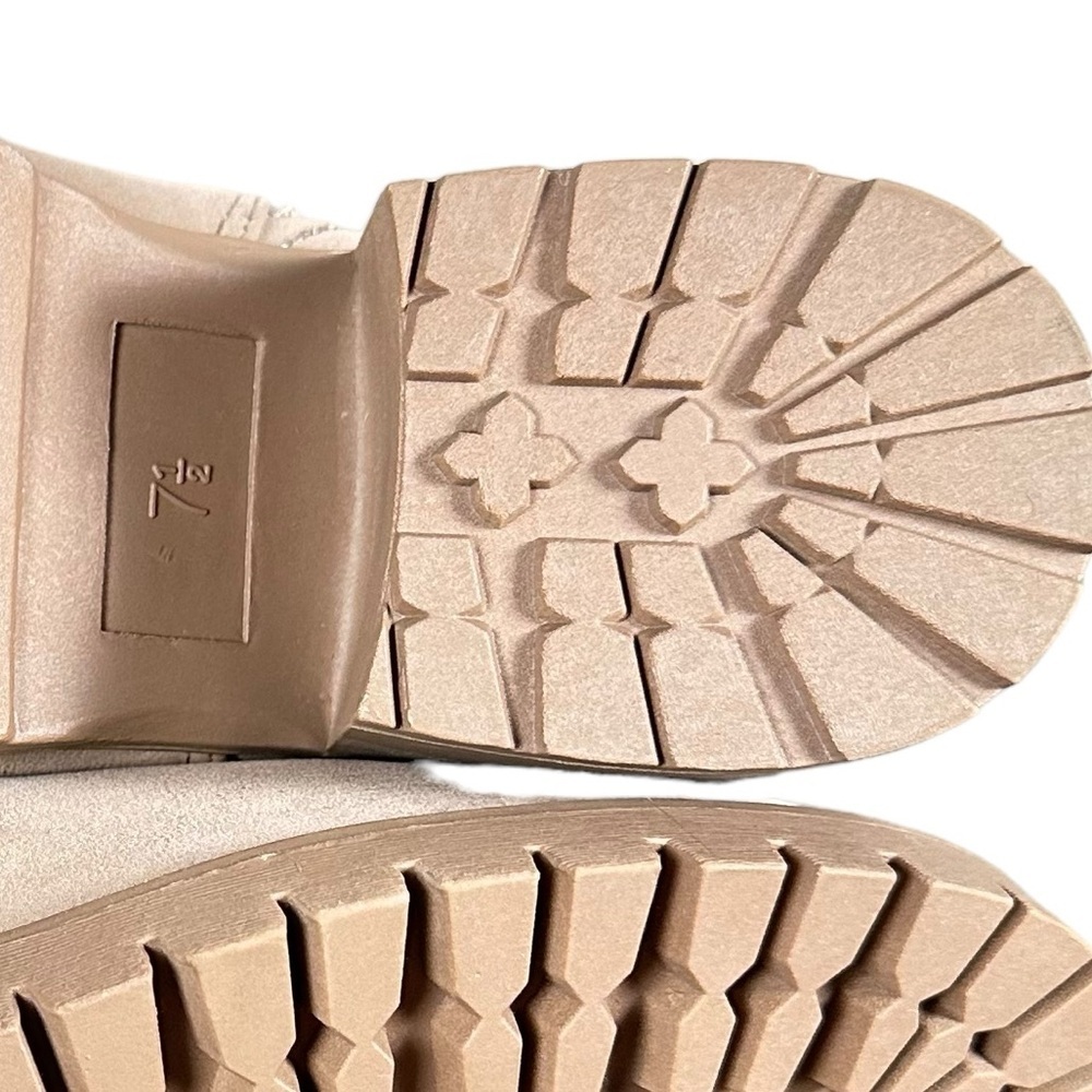 ALTAR’D STATE Nubuck Block Heeled Chelsea Boots in neutral beige - Picture 8 of 9